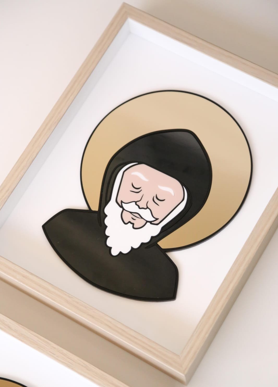 Saint Charbel Acrylic Portrait
