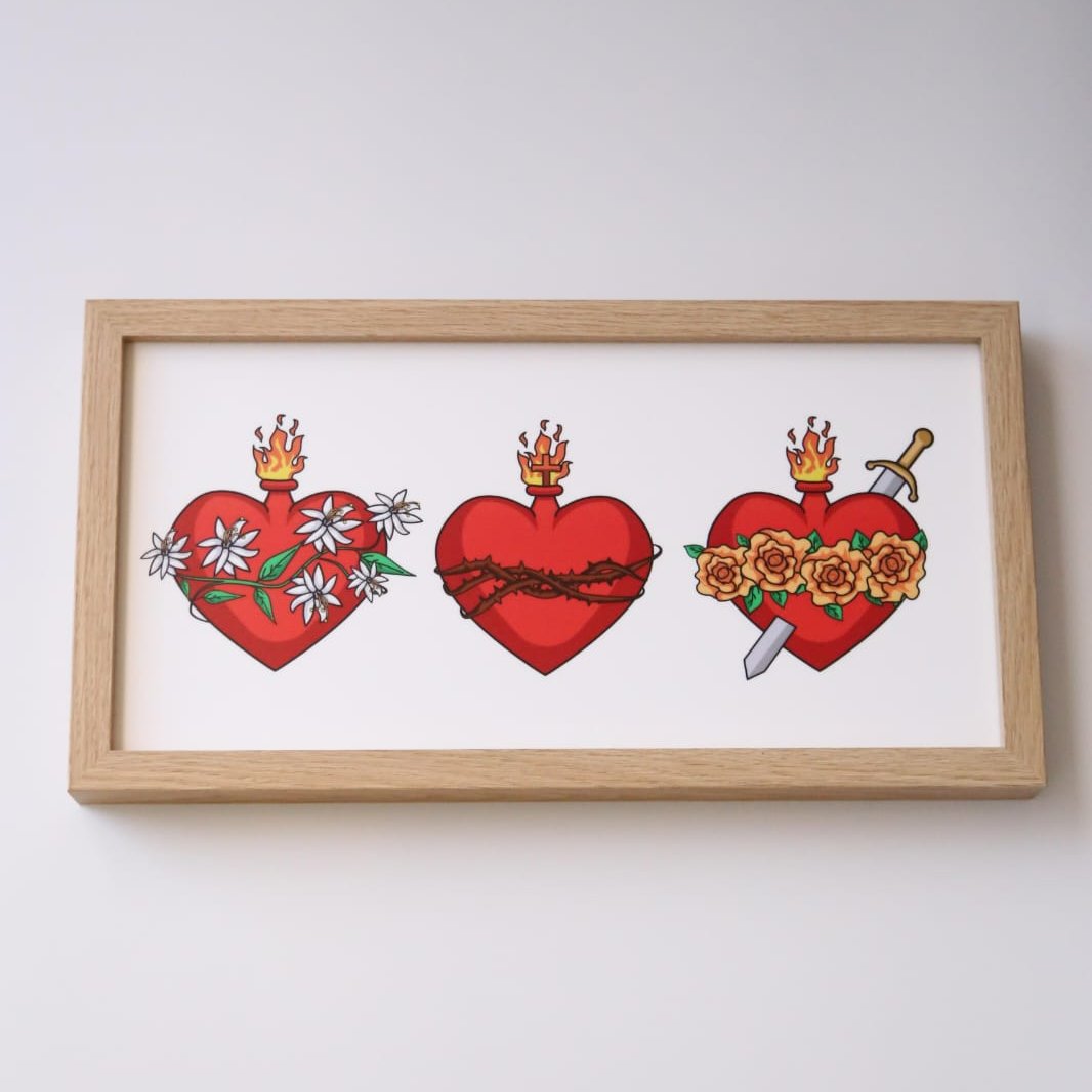 Sacred Hearts Print Portrait