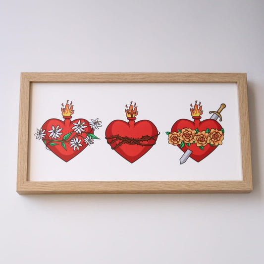 Sacred Hearts Print Portrait