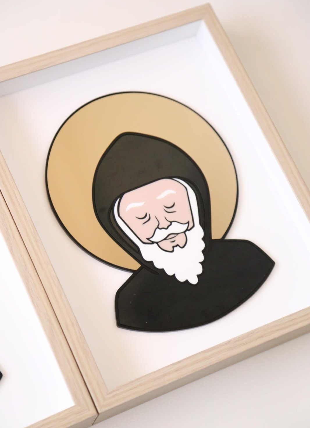 Saint Charbel Acrylic Portrait
